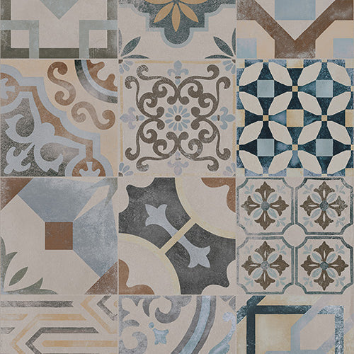 Castelvetro Cementine Mix Soggetti Color, decoro geometrico